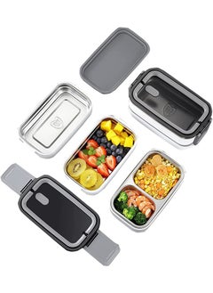 Arabest Bento Lunch Box Stainless Steel Insulated Lunchbox with 3 Compartments Food Storage Containers and insulation Bag BPA Free Airtight Snack Food for Kids & Adults  - Image 1