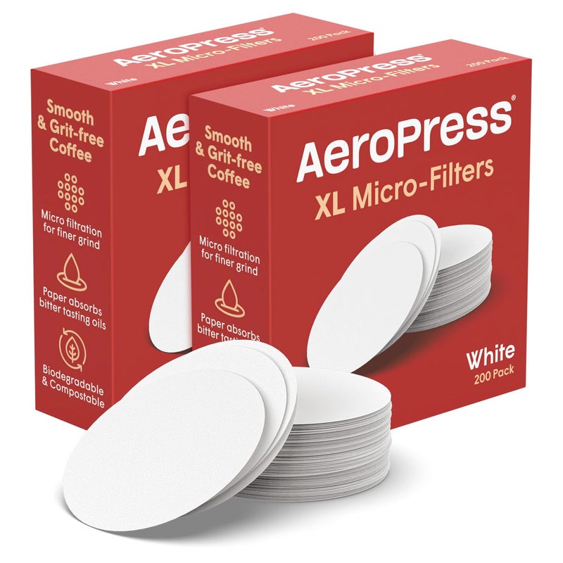 AeroPress XL Replacement Filter Pack  Microfilters For AeroPress XL Coffee And EspressoStyle Coffee Maker  2 Pack 400 count