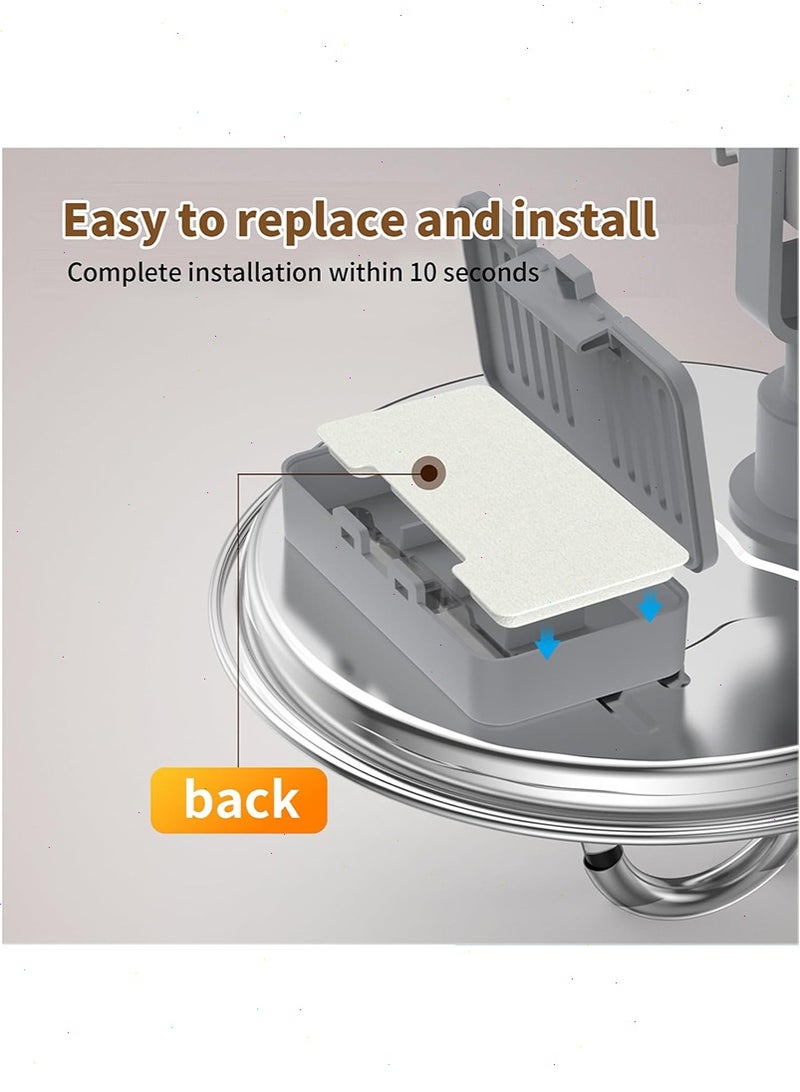 يواوليتي مرشحات نافورة مياه القطط، مرشح نافورة بديل للقطط، راتينج مدمج وكربون نشط لنظام الترشيح (مرشحات، 8+4) - Image 5