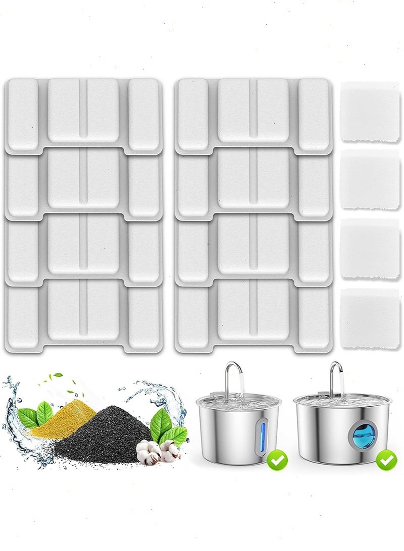 يواوليتي مرشحات نافورة مياه القطط، مرشح نافورة بديل للقطط، راتينج مدمج وكربون نشط لنظام الترشيح (مرشحات، 8+4) - Image 1