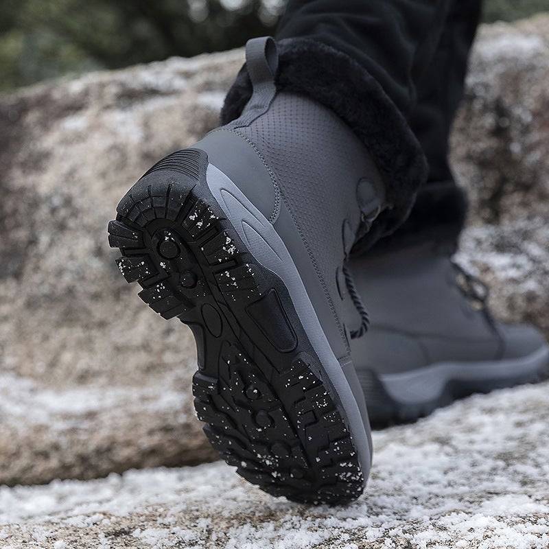 Winter Lovers Cotton Shoes Snow Boots High-Top Fleece-Lined Thick Men'S And Women'S Warm Outdoor Hiking Shoes - Image 5