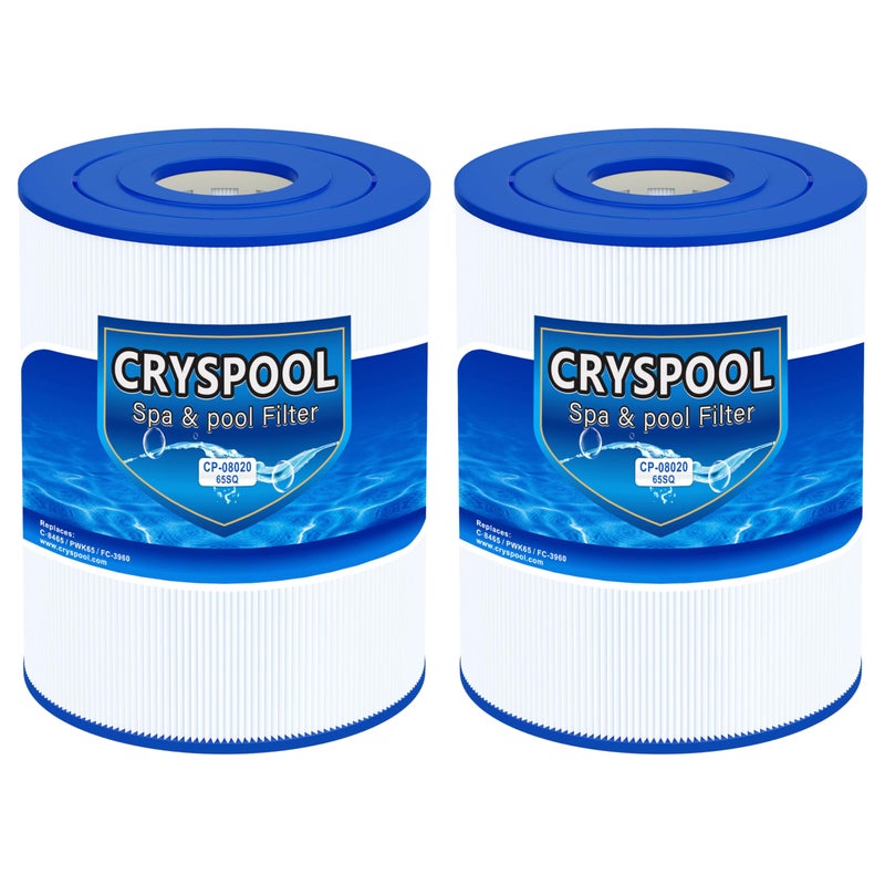 Cryspool pwk65 Compatible with Watkins 31114 Hot Spot spa Filter C8465 FC3960 71827 71828 Watkins 65 sqft hot tub Filter 2 Pack
