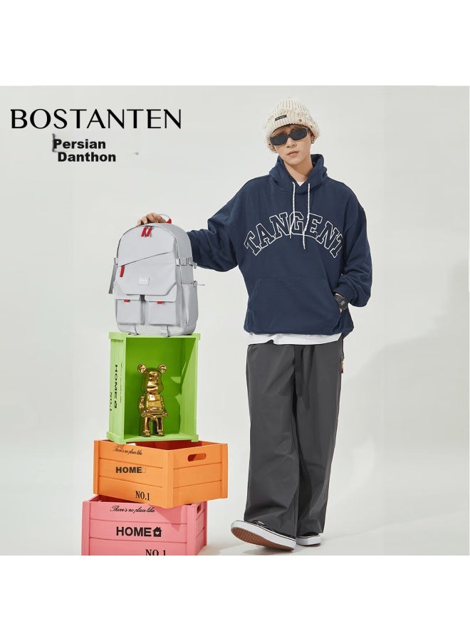 Bostanten Men's Backpack, Student School Bag, Trendy Business Travel Backpack, Large Capacity Laptop Bag