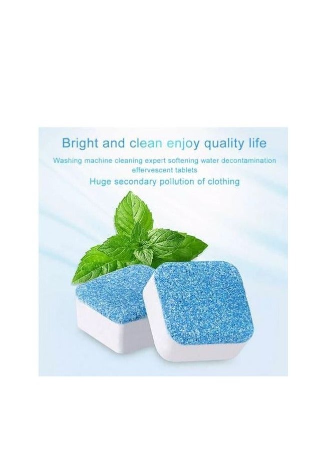 أقراص منظف الغسالة الفوارة، منظف وكشط حلة الغسالة، أقراص منظف نظيف للغسيل العميق، تنظيف آمن للغسالات العادية والأمامية والخزانات الصحية 12 قطع - Image 5