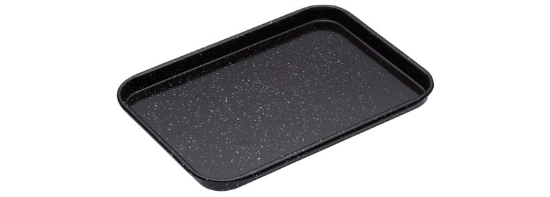 MasterClass Small Baking Tray Scratch Resistant Vitreous Enamel and Induction Safe 1 mm Thick Steel 24 x 18 cm Black
