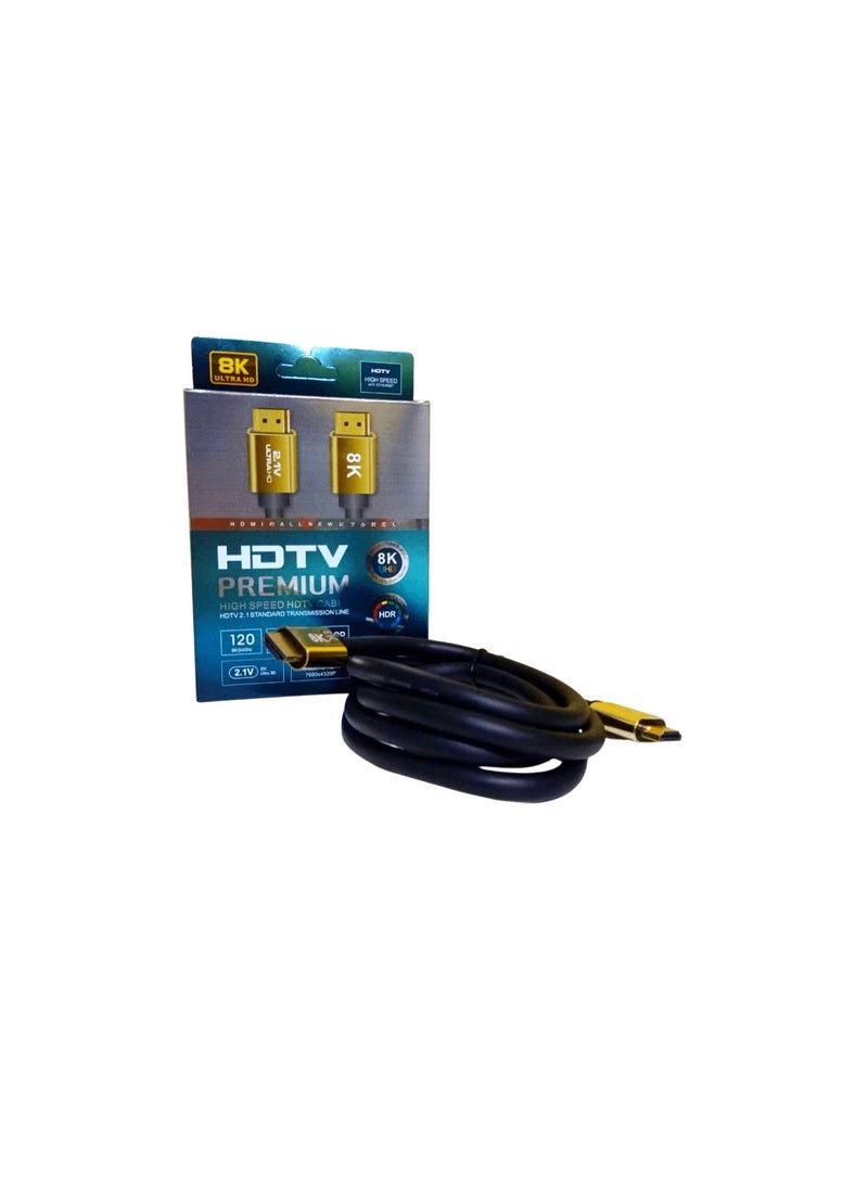 Premium Hdmi 8K V.2.1 Ultra Hd Premium Cabel 1.5 Meter  - Image 1