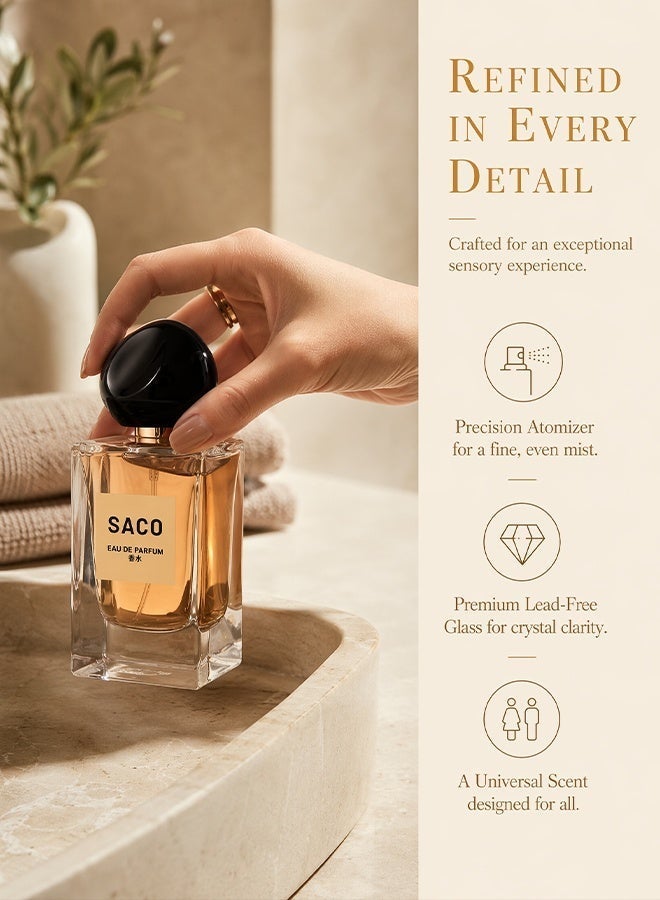ساكو Eau de Parfum,EDP,Sandalwood عطر طويل الأمد -50 مل - Image 4
