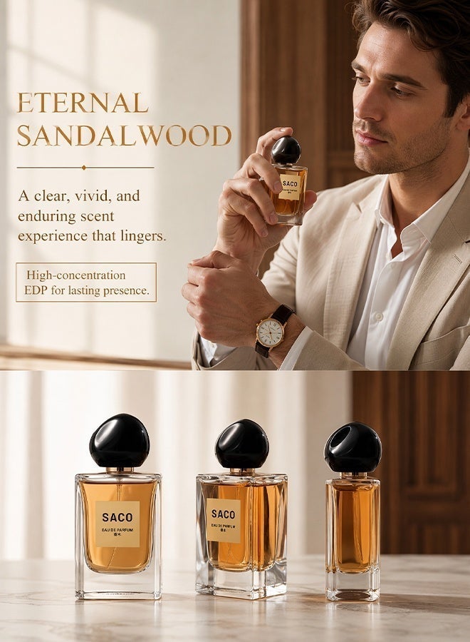ساكو Eau de Parfum,EDP,Sandalwood عطر طويل الأمد -50 مل - Image 2