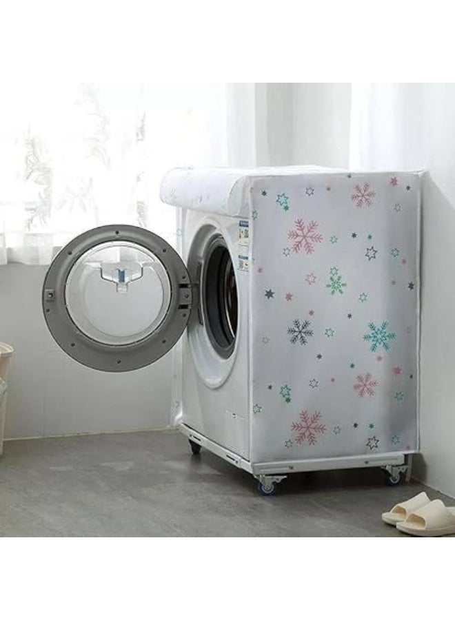 Automatic front-loading washing machine cover made of waterproof vinyl, protective cover for front-loading washing machines measuring 85×60×60 cm – helps protect the washing machine from dust and moisture - Image 1