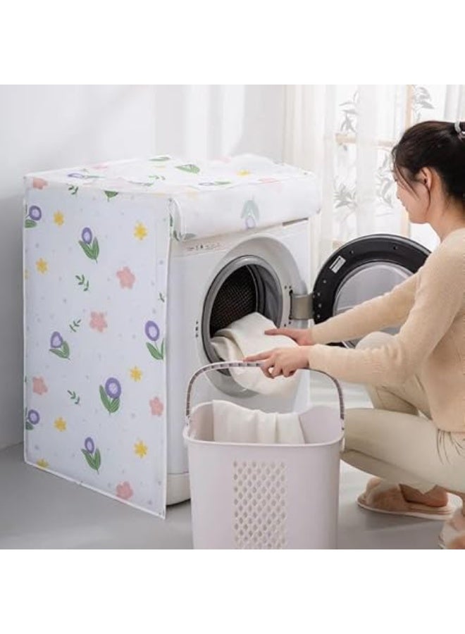 Automatic front-loading washing machine cover made of waterproof vinyl, protective cover for front-loading washing machines measuring 85×60×60 cm – helps protect the washing machine from dust and moisture - Image 3