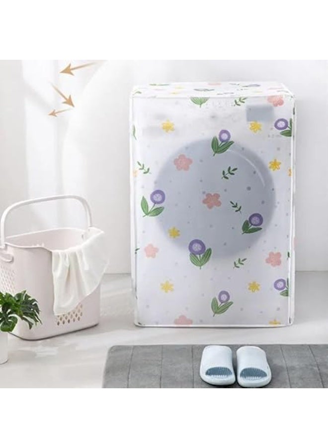 Automatic front-loading washing machine cover made of waterproof vinyl, protective cover for front-loading washing machines measuring 85×60×60 cm – helps protect the washing machine from dust and moisture - Image 2