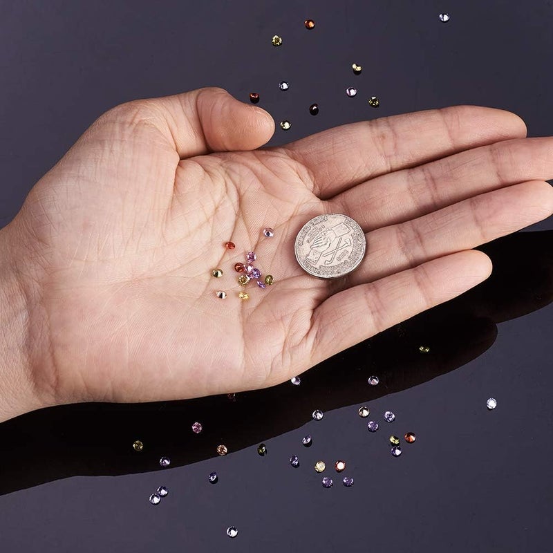 Craftdady 50pcs 4mm Cubic Zirconia Stone Colorful Loose CZ Rhinestone Faceted Cabochons for Earring Bracelet Pendants Jewelry DIY Craft Making - Image 5