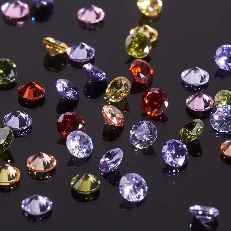 Craftdady 50pcs 4mm Cubic Zirconia Stone Colorful Loose CZ Rhinestone Faceted Cabochons for Earring Bracelet Pendants Jewelry DIY Craft Making - Image 4