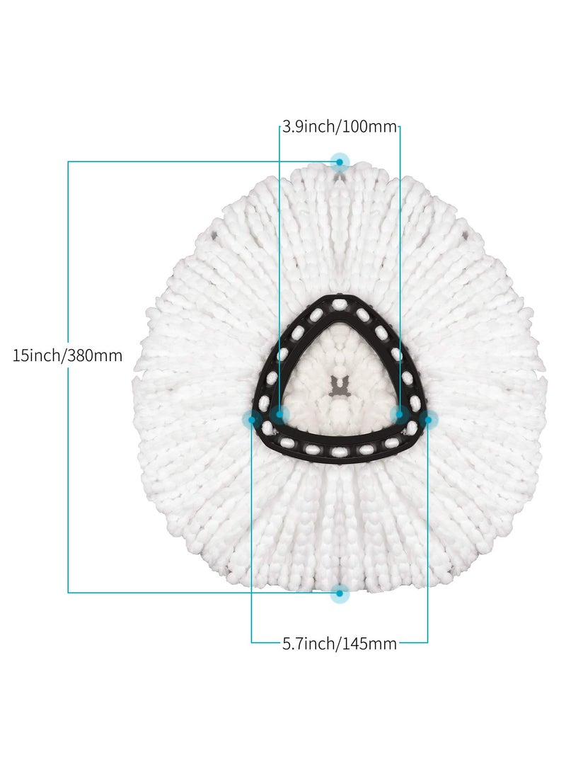 DANGSHAN 4 Pack Spin Mop Replacement Head for OCedar Microfiber Mop Head Refills Easy Cleaning Mop Head Replacement  - Image 3