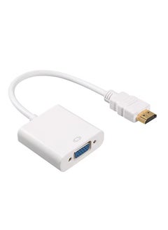 Generic HDMI to VGA Adapter Converter 1080P External Video Card to Desktop,Laptop,HDTV,Monitor,Projector (White)  - Image 1