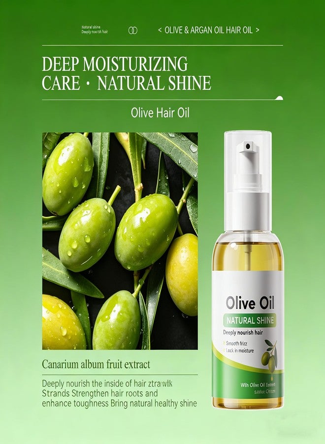 Grospe Olive & Argan Oil Hair Oil Set for Damaged Hair – 2-in-1 Deep Conditioning Treatment for Dry, Frizzy, Curly Hair – Restore Shine & Softness with Natural Oils – 100ml + 100ml - Image 3