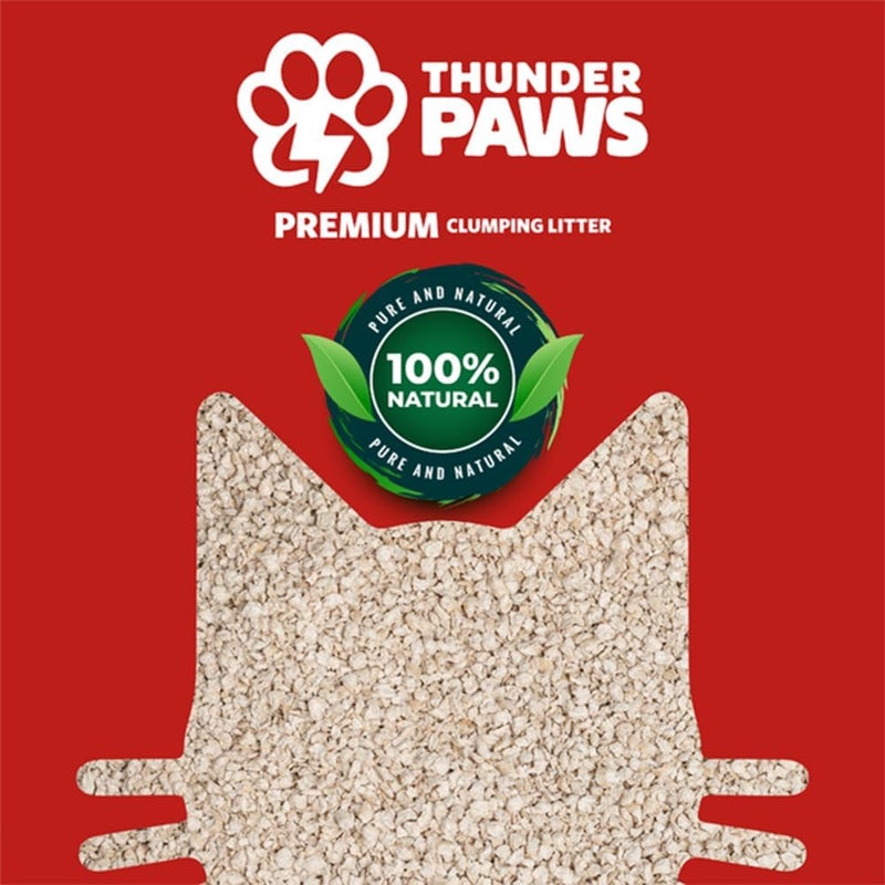 Thunder Paws Premium Clumping Cat Litter 5L - Baby Powder Scent - Image 2