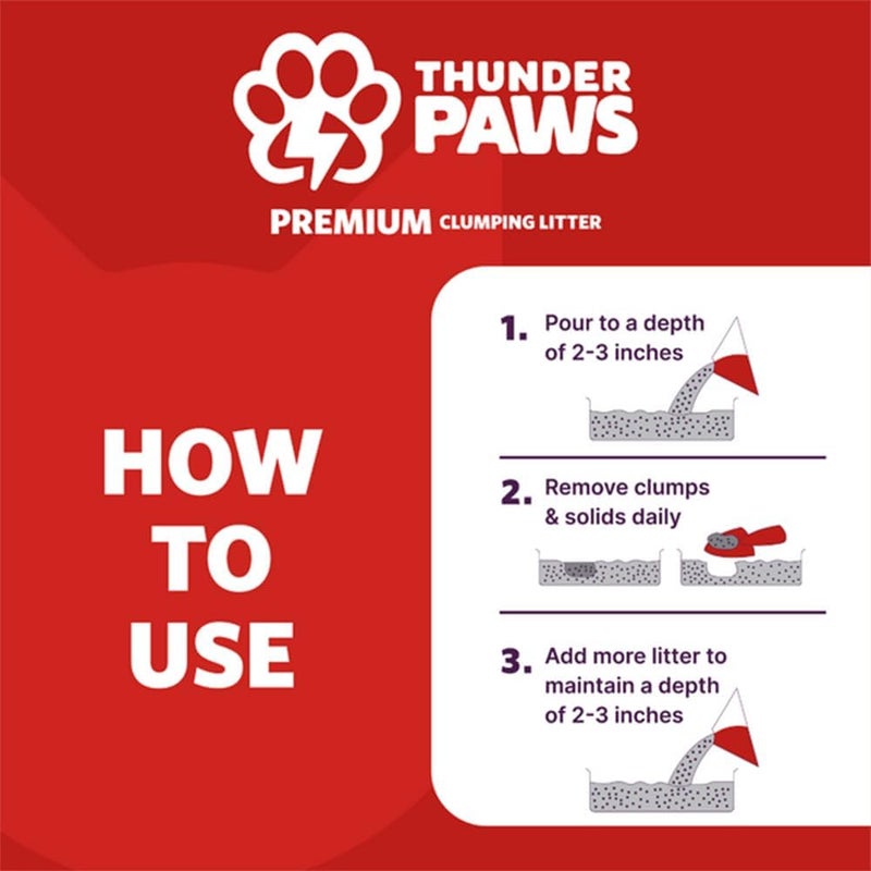 Thunder Paws Premium Clumping Cat Litter 5L - Baby Powder Scent - Image 3