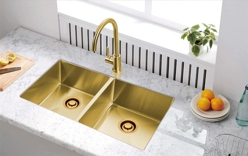 LQS Kitchen Sink Garbage Disposal Flange and Sink Stopper, fit 3-1/2 Inch Standard Sink Drain Hole Color Golden - Image 4