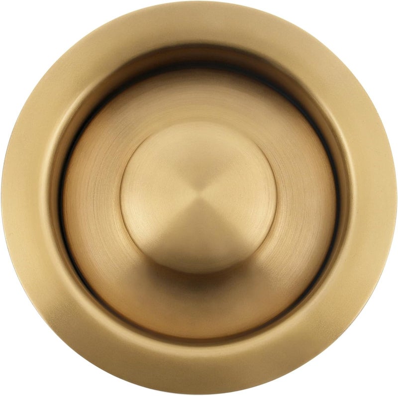 LQS Kitchen Sink Garbage Disposal Flange and Sink Stopper, fit 3-1/2 Inch Standard Sink Drain Hole Color Golden - Image 1