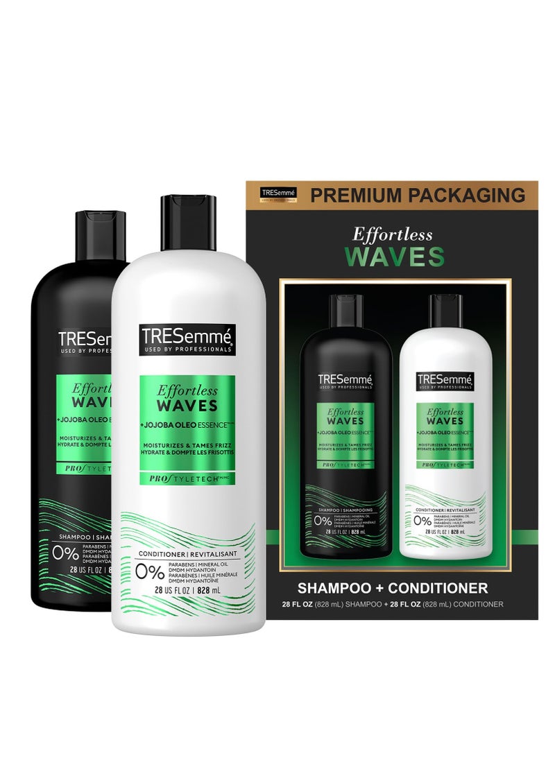 TRESemmé TRESemmé Shampoo and Conditioner, Effortless Waves – Wavy Hair Products for Frizz Control, Shiny Hair, and Wave Definition, 28 Oz Ea  - Image 3