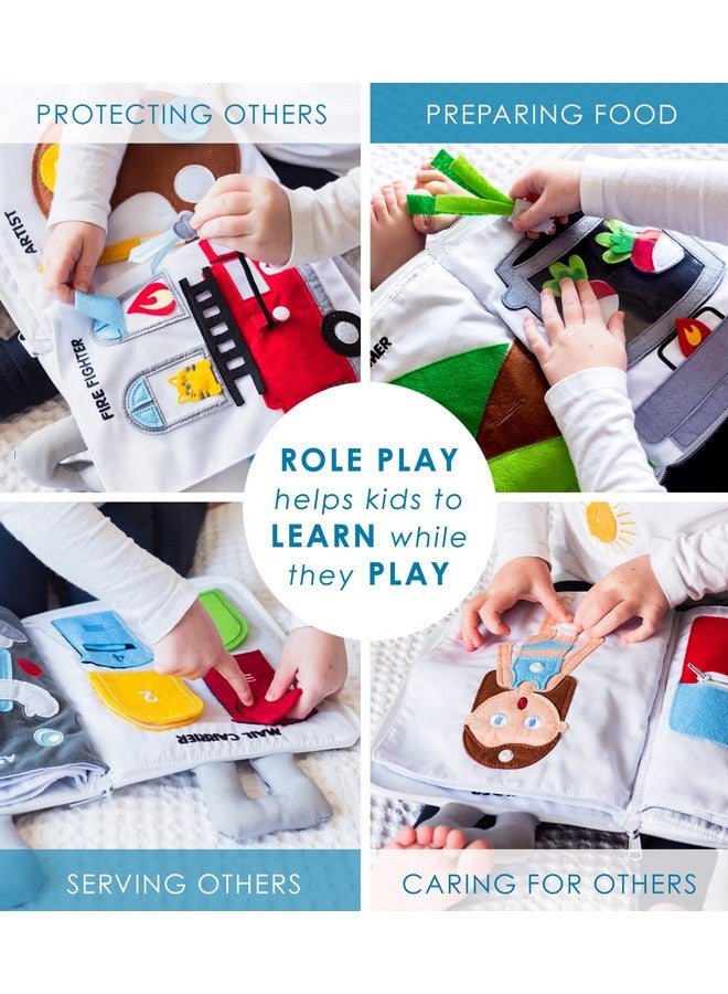 كيوريس كولومبوس كتاب كولومبوس الفضولي الهادئ المصنوع من القماش - كتاب مليء بالنشاط للأطفال الصغار من سن 3 إلى 5 سنوات - ألعاب سفر للأطفال الصغار على شكل طائرة - كتب أنشطة ما قبل المدرسة من مونتيسوري - ممتعة وتعليمية للأطفال الصغار - Image 3