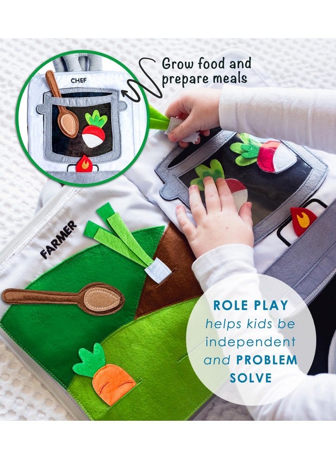 كيوريس كولومبوس كتاب كولومبوس الفضولي الهادئ المصنوع من القماش - كتاب مليء بالنشاط للأطفال الصغار من سن 3 إلى 5 سنوات - ألعاب سفر للأطفال الصغار على شكل طائرة - كتب أنشطة ما قبل المدرسة من مونتيسوري - ممتعة وتعليمية للأطفال الصغار - Image 4