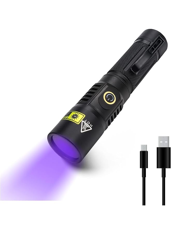 KASTWAVE 20W Rechargeable UV Flashlight 365nm UV Light for Pet Urine Detection Resin Curing Ringworm & Fluorescent 2 Modes Mini LED Ultraviolet Light with Filter Waterproof - Image 1