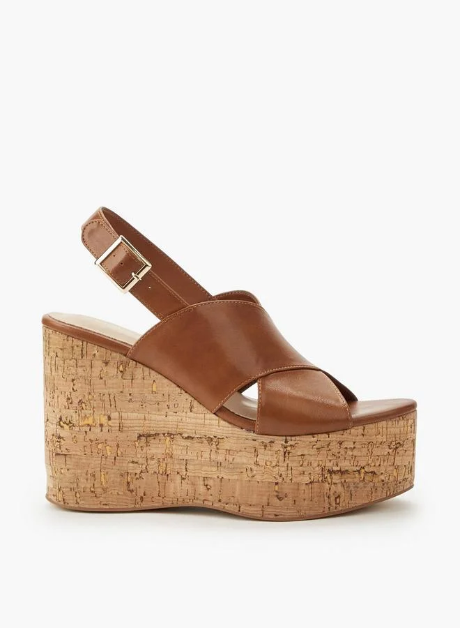 Surestep TAN Women Wedge Heel Sandals for Women | Best Price UAE