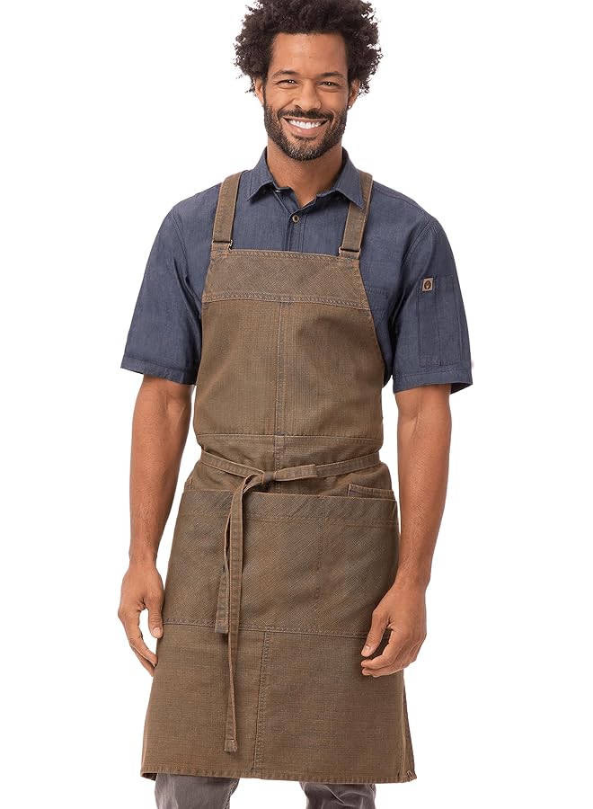 شيف وركس مريلة عمل متعددة الاستخدامات للجنسين من Uptown Cross Back للبالغين - Image 1