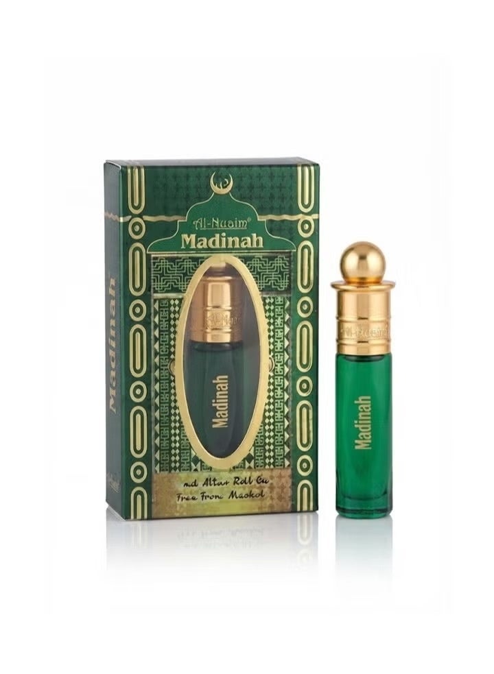أل نواعم عطر النعيم المدينة المنورة، زيت عطري مركز 6 مل | عطر مركز خالٍ من الكحول للرجال والنساء | عطر شرقي عربي فاخر يدوم طويلاً | حجم مناسب للجيب - Image 1