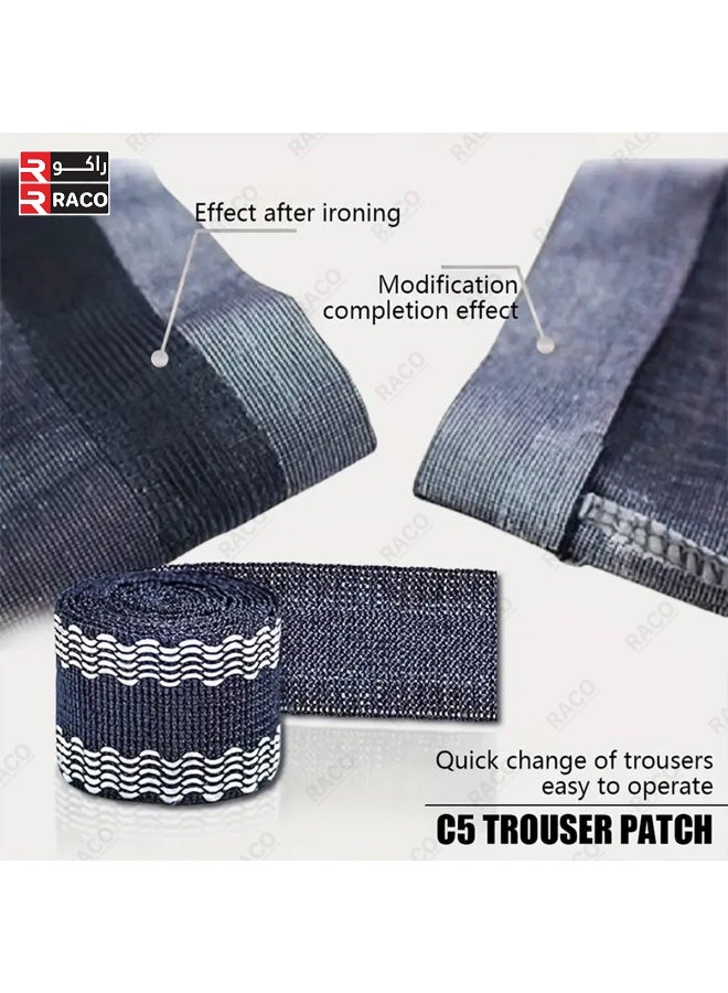 RACO Iron On Hemming Tape for Pants No Sew Fabric Adhesive for Trousers, Jeans, Skirts Self Adhesive DIY Clothing Hem Tape Easy Iron Application Cut Free Shorten Sticker for Clothes 5M - Image 3