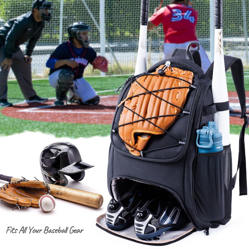 VIGEGARI Youth Baseball Bag Backpack with Bat Holder for Boys Girls Baseball & Softball Bat Bag for T-Ball Equipment, Kids Baseball Backpack with Shoe Compartment & Glove Storage - Image 2