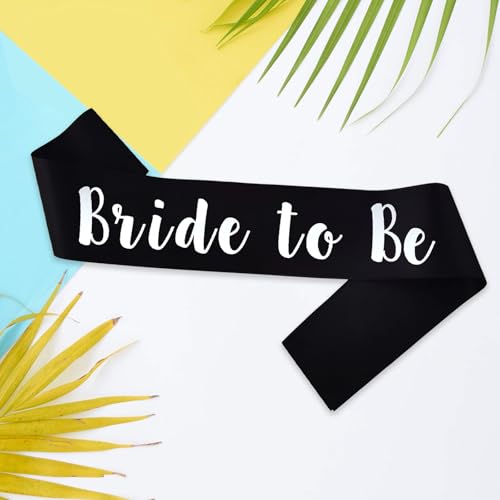 MUMUNN Bride to Be Sash, Black Bachelorette Sashes Engagement Gifts for Bachelorette Party, Bridal Shower & Wedding Party - Image 5