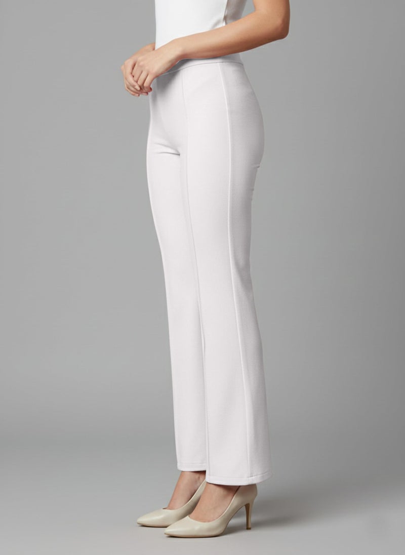 Mehrang Womens Straight Trouser Pants and Bellbottom High Rise Pants for Womens (36, White) - Image 3