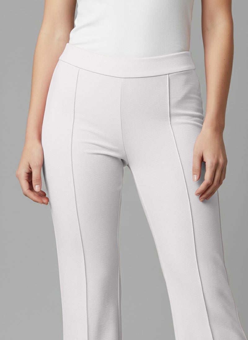 Mehrang Womens Straight Trouser Pants and Bellbottom High Rise Pants for Womens (36, White) - Image 4