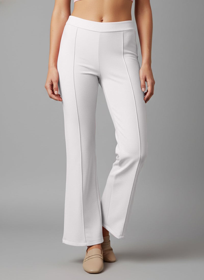 Mehrang Womens Straight Trouser Pants and Bellbottom High Rise Pants for Womens (36, White) - Image 5