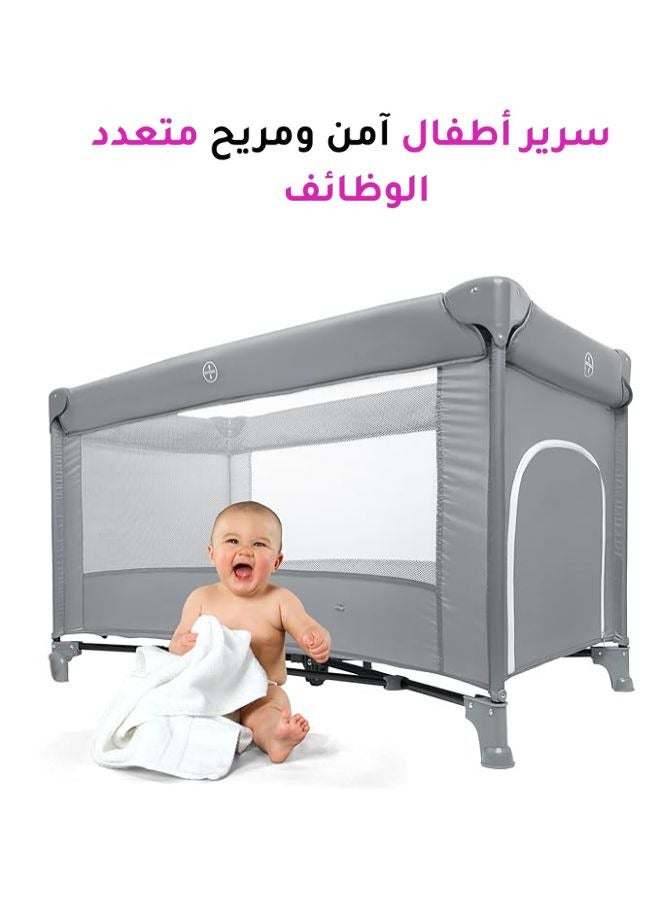 ماس محبس و سرير أطفال آمن و مريح مع حواجز شبكية للحفاظ على الأجواء الداخلية أكثر تهوية مصنوع من مواد آمنة لطفلك - Image 1