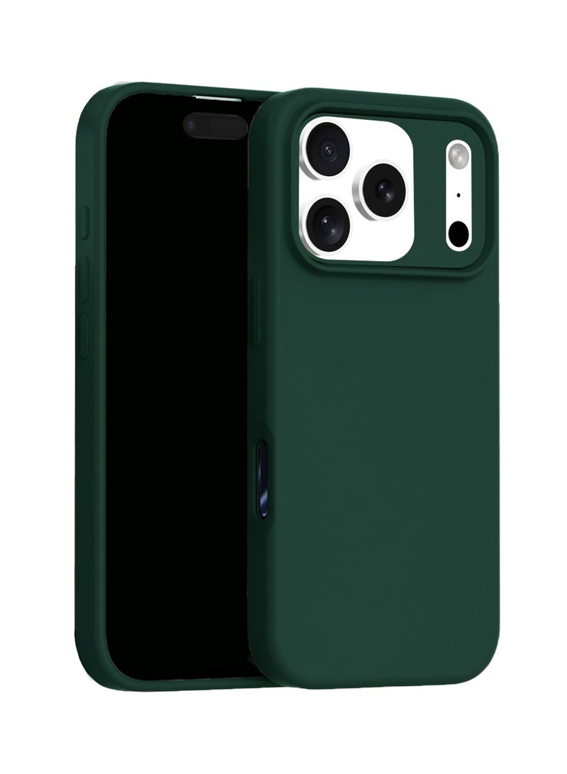 Raxoom "Apple iPhone 17 Pro Max 5G (2025) Soft Liquid Silicone Case Cover â€“ Slim Fit, Shockproof, Anti-Scratch & Anti-Fingerprint Protective Back Case with Microfiber Lining â€“ Dark Green (MCRPSN)" - Image 1