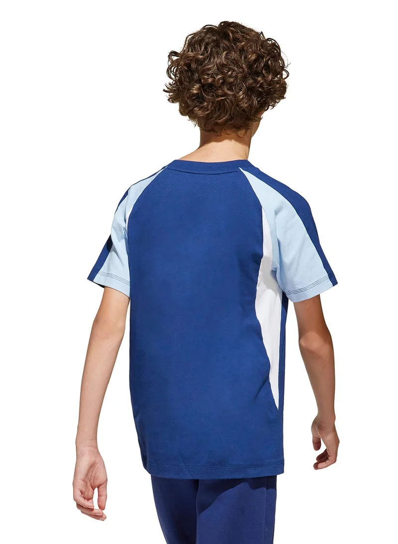 اديداس تيشيرت أساسي موسمي بألوان متداخلة للشباب