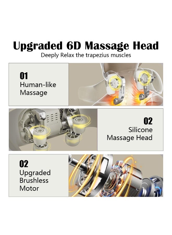 Meishida Electric Neck and Shoulder massager with Heating Function, Kneading Neck Massager, Wireless Back Massager to Relieve Muscle Pain - Image 4