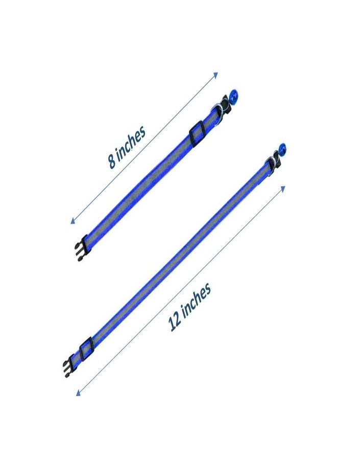 Pet Guard Nylon Reflective- Safety Cats Collar with Bells - Blue - Image 3