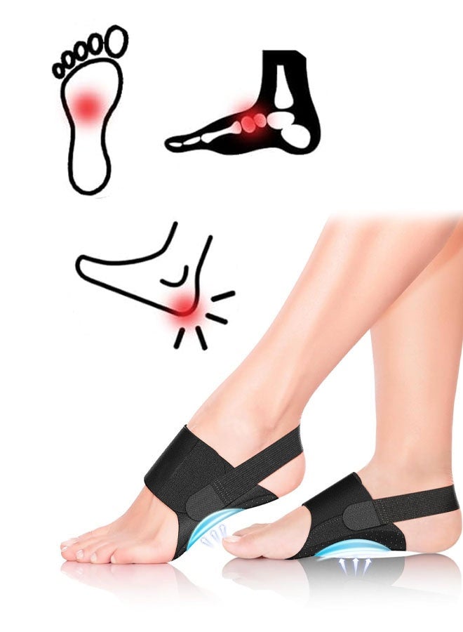 Women Arch Support Plantar Fasciitis: Men Feet Heel Fascitis Pain Relief Bandage - Upgraded Elastic Stretch Adjustable Ankle Brace With Gel Pad for Flat Feet High And Fallen - Image 1