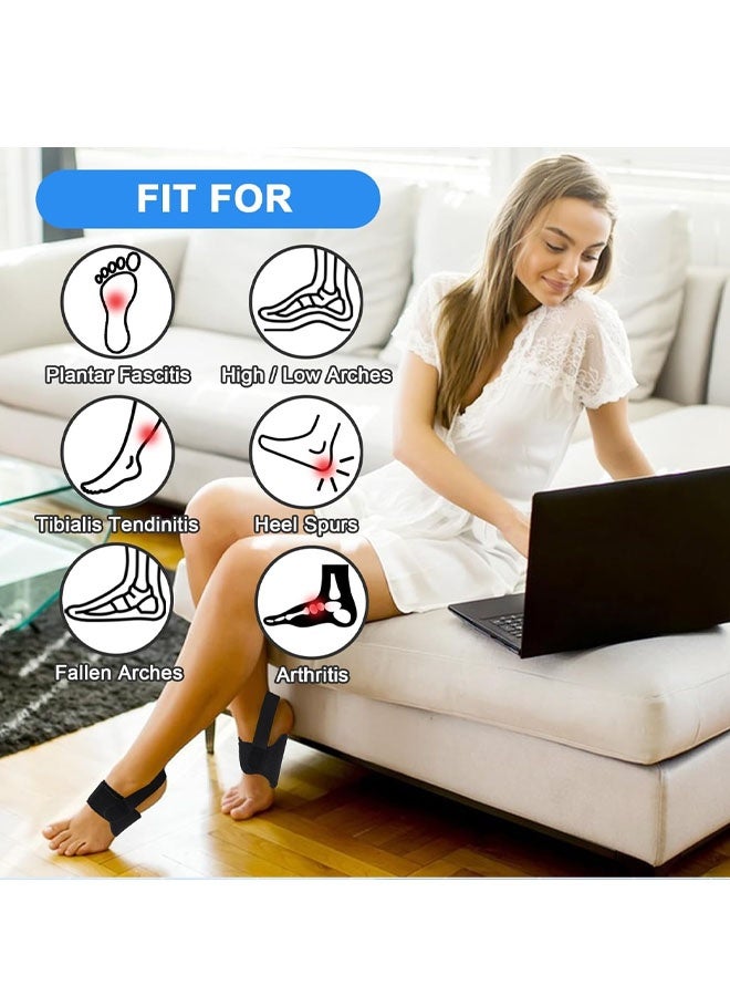 Women Arch Support Plantar Fasciitis: Men Feet Heel Fascitis Pain Relief Bandage - Upgraded Elastic Stretch Adjustable Ankle Brace With Gel Pad for Flat Feet High And Fallen - Image 3