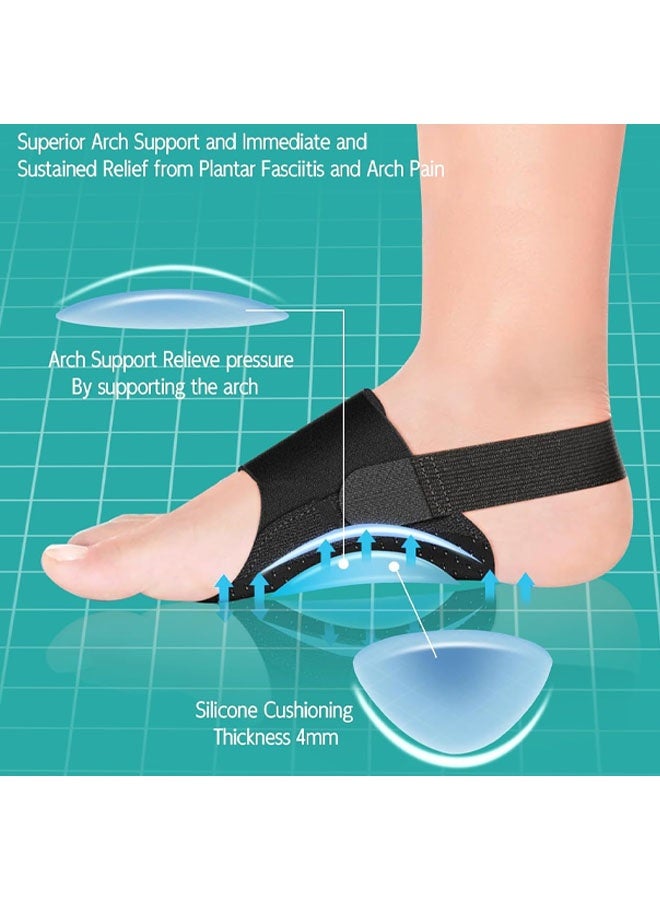 Women Arch Support Plantar Fasciitis: Men Feet Heel Fascitis Pain Relief Bandage - Upgraded Elastic Stretch Adjustable Ankle Brace With Gel Pad for Flat Feet High And Fallen - Image 2
