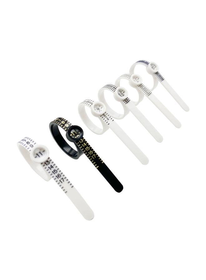 Ring Measuring Strip With Magnifying Glass Finger Size Measuring Soft Ruler Belt Measuring Ring Beauty-Model:Eurodo Black Band Mirror Ring Measuring Ruler  - Image 3