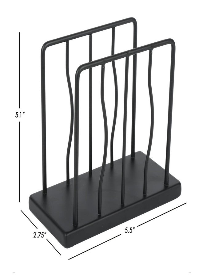 HOMECLASS6 Modern Napkin Holder for Table, Kitchen, Bar, or Restaurant - Matte Black Farmhouse Style Decorative Organizer. - Image 3