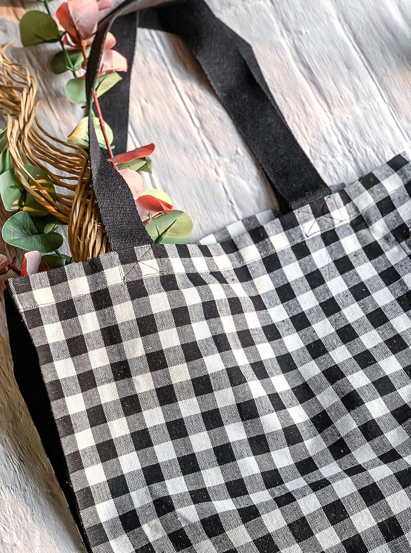 PIXEL HOME Colorful Cotton Shopping Bag for Grocery - Eco-Friendly (Pack of 2) - Image 3