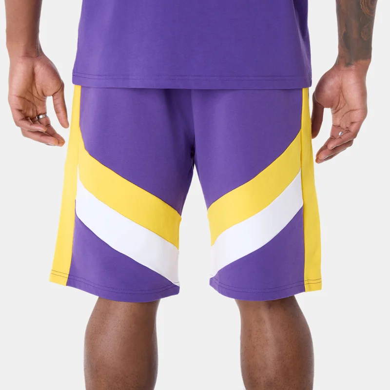 NEW ERA Purple Men's NBA Los Angeles Lakers Panel Shorts for Men | Best Price UAE