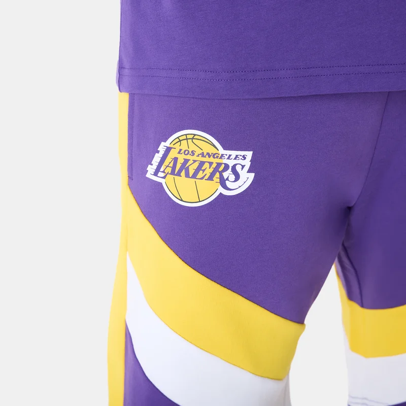 NEW ERA Purple Men's NBA Los Angeles Lakers Panel Shorts for Men | Best Price UAE